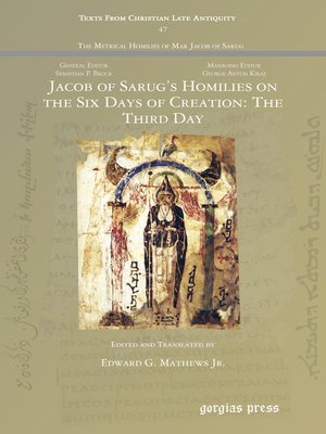 cover image of Jacob of Sarug's Homilies on the Six Days of Creation